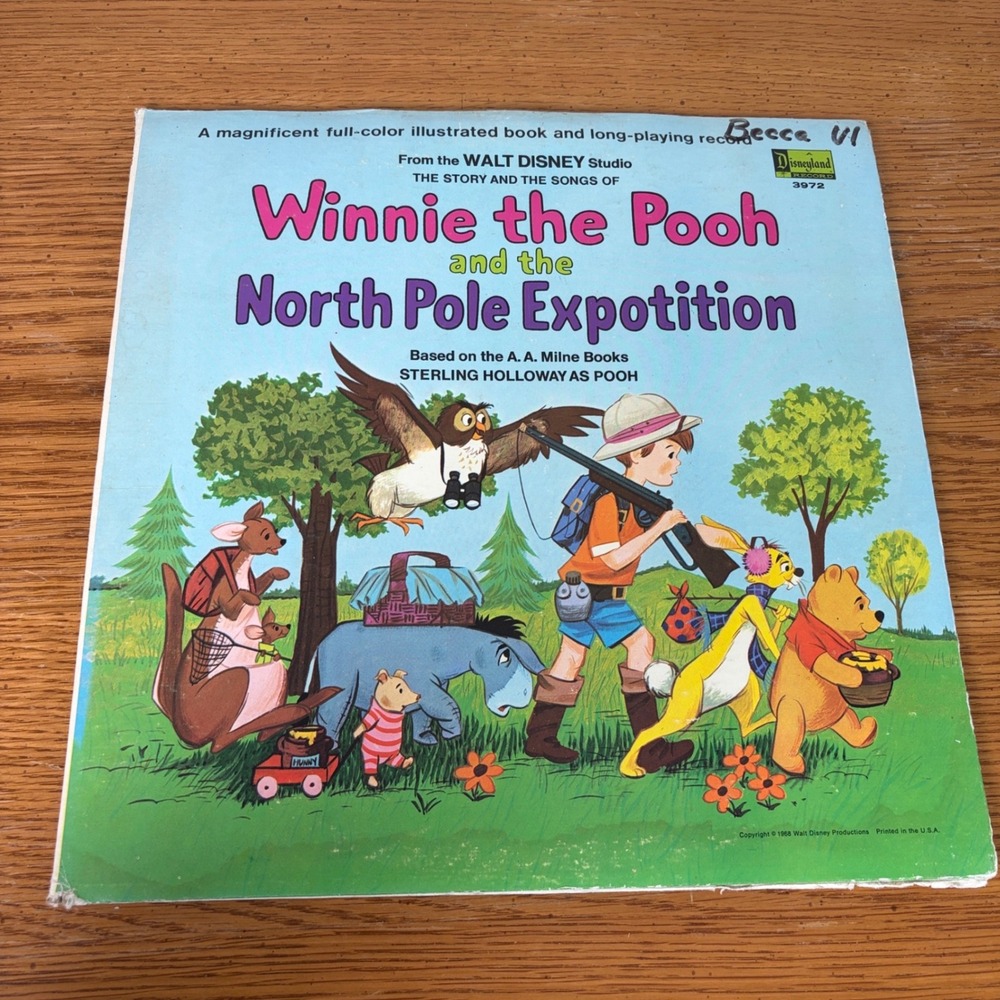 Vintage 1968 Disneyland Records Winnie the Pooh and the North Pole Expotition